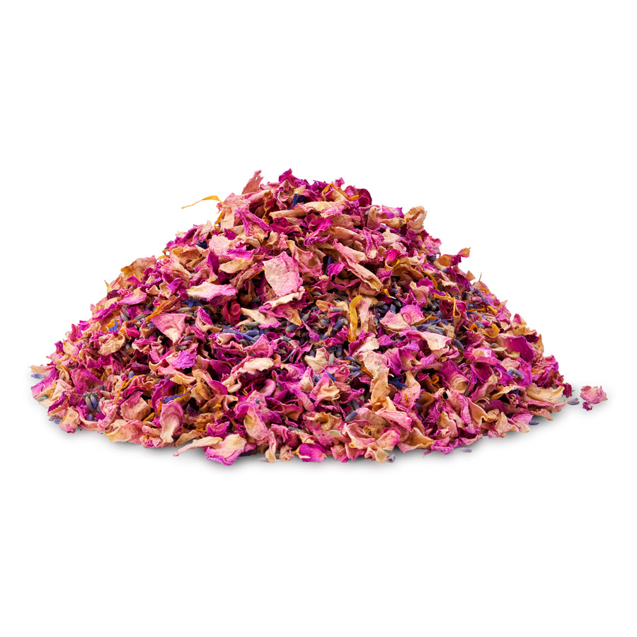 Natural Biodegradable Wedding Confetti | Dried Flowers - Rose Petals, Dried Lavender & Cornflower Petals | Eco-Friendly & 100% Biodegradable